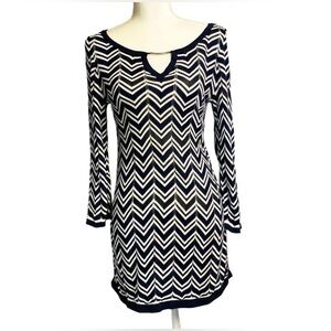 White House Black Market 3/4 Sleeve Tunic Length Knit Dress Size Small